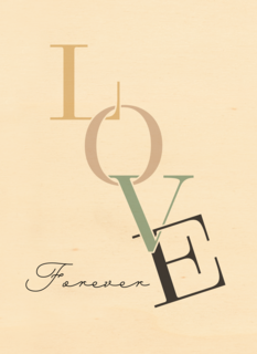 een trouwkaart met de quote love forever