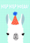 Ansichtkaart verjaardag hiep hiep hoera alpaca