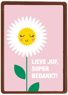 Bedanktkaart juf Lieve juf super bedankt bloem