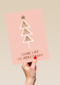 kerstkaart hip shine like de kerstboom
