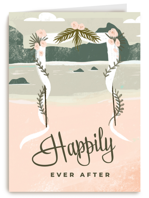 Pas getrouwd kaart happily ever after