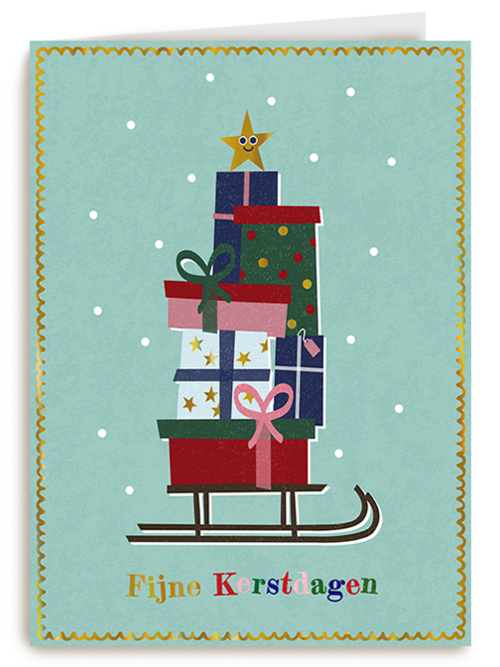 Kerstkaart Hallmark | Kinderpostzegels - Slee