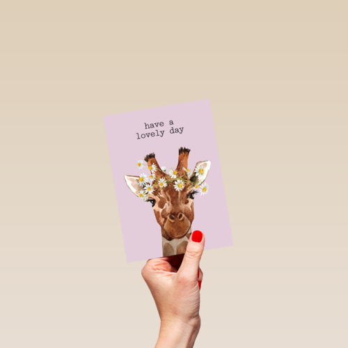 verjaardag kaart hip have a lovely day giraffe