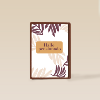 Pensioen kaart hallo pensionado