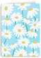 Blanco kaart met witte bloemen