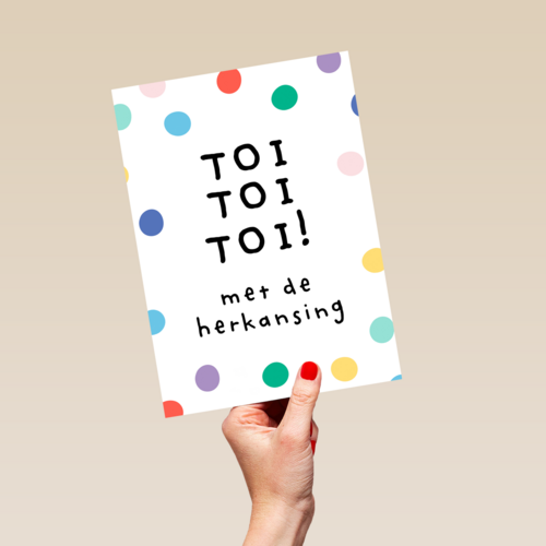 Gezakt kaart toi toi toi met de herkansing