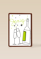 tekening champagne en glazen