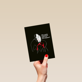 Valentijnskaart vriendschap Cruella