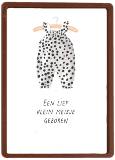 Geboorte felicitatie dochter lief klein meisje