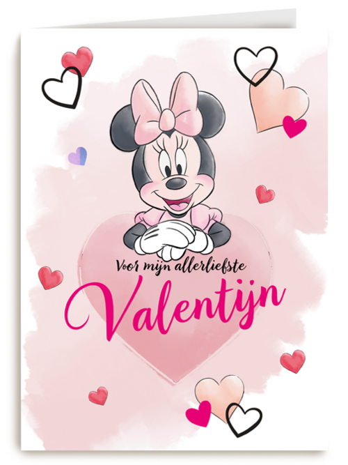 Kaart Hallmark | Valentijn | Minnie Mouse Valentijnskaart
