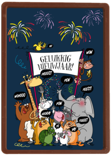 gelukkig nieuwjaar van alle dieren