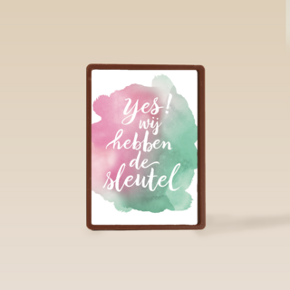 watercolor yes wij hebben de sleutel