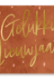 nieuwjaarskaart met gouden tekst en sterren