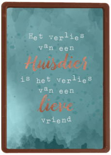 verlies van huisdier is het verlies van een vriend