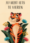 Verjaardagskaart Jij hebt iets te vieren tijger Folio