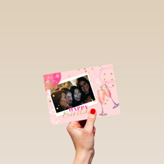 verjaardag kaart foto happy birthday met bubbels