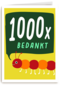 Bedankt kaart 1000x bedankt duizendpoot