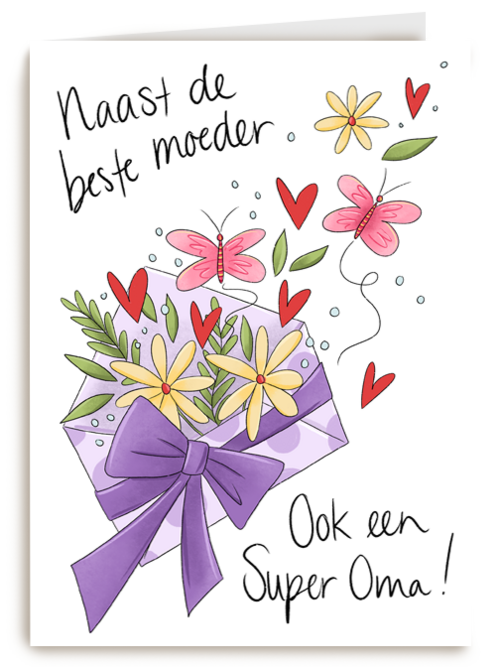 moederdag kaart matia super oma