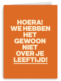 verjaardag kaart vrouw niet over je leeftijd