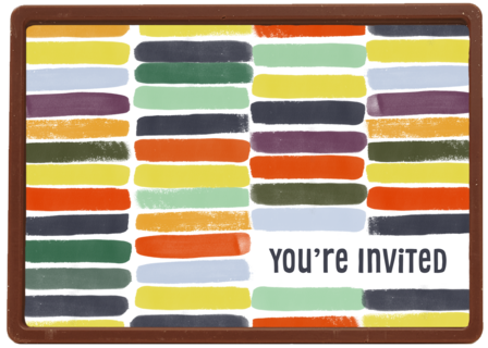 You are Invited Kleurrijke Strepen