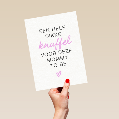 moederdag kaart een hele dikke knuffel voor deze mommy to be