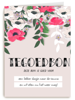 moederdag kaart met tegoedbon
