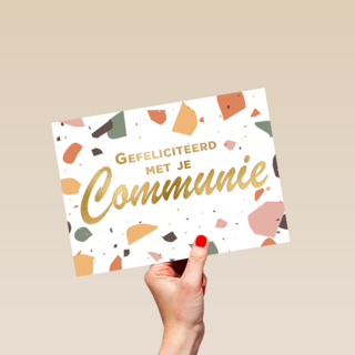 Stijlvolle kaart communie