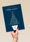 zakelijke kerstkaart met kerstboom en logo