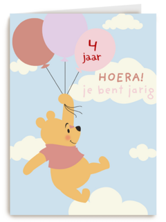 verjaardag kaart meisje winnie de poeh ballonnen