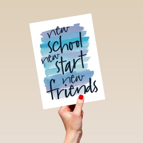 back to school new school new start new friends