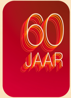 Verjaardagskaart 60 jaar rood
