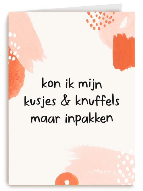 Kaart Hallmark | Botbreuk Beterschapskaarten Mentale Gezondheid Operatie En Revalidatie Liefdesverdriet | Kon Ik Kusjes En Knuffels Maar Inpakken