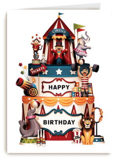 verjaardag kaart folio happy birthday circus