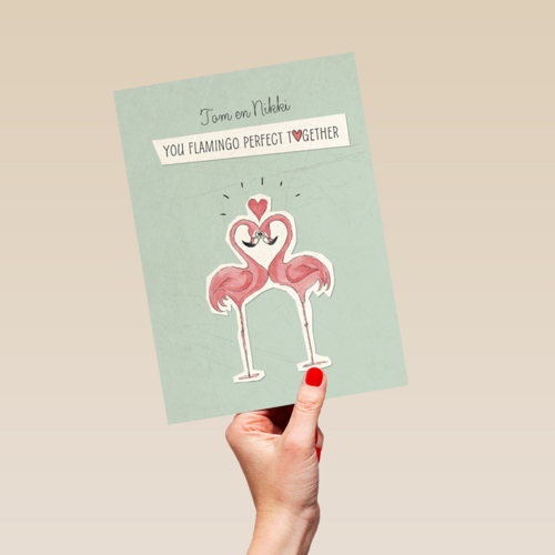 huwelijk kaarten you flamingo perfect together
