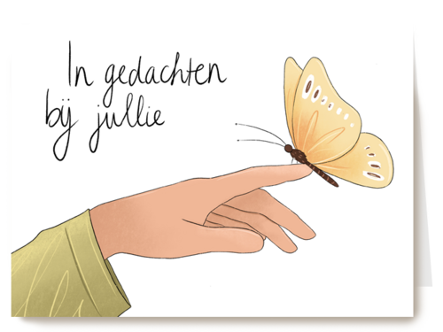 Kaart Hallmark | Condoleance Kaarten | Sterkte Kaart Vlinder In Gedachten Bij Jullie