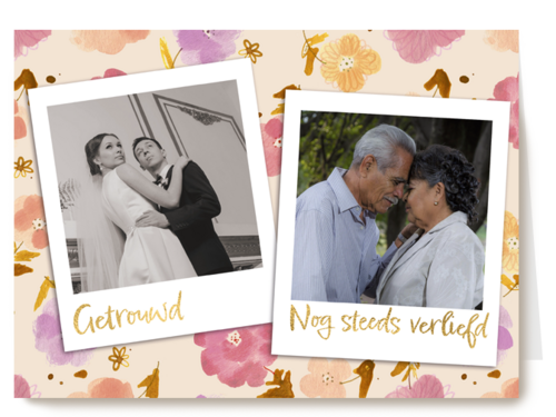 Getrouwd en nog steeds verliefd fotokaart