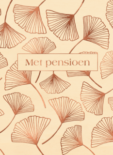met pensioen met metallic bloemen