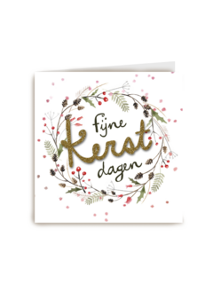 kerstkrans met goudglitter