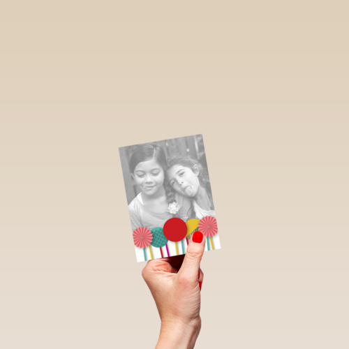 versiering fotokaart meisje