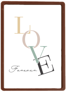 een trouwkaart met de quote love forever