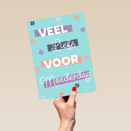 Moederdagkaart veel liefs voor Moederdag