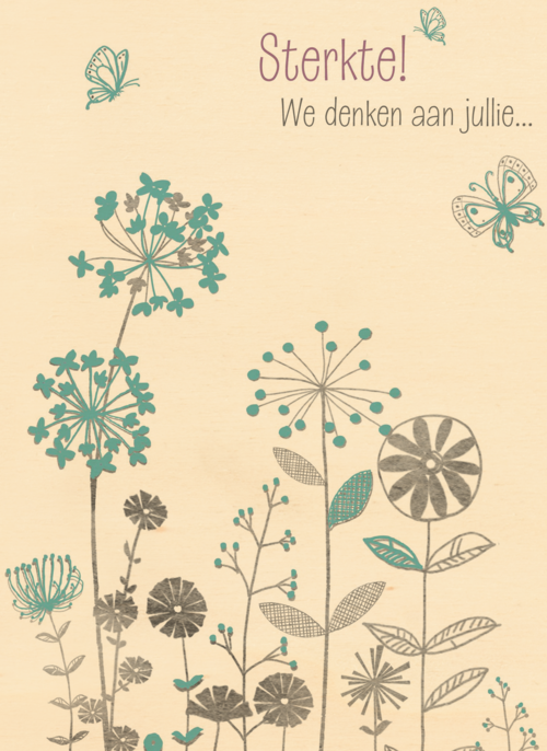 Houten Kaart Condoleance Kaarten | Houten Kaart Hallmark | Condoleance Kaarten | Sterkte We Denken Aan Jullie