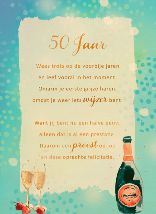 Verjaardagskaart 50 jaar More than Words