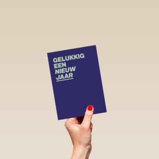 nieuwjaarskaart gelukkig een nieuw jaar