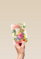 vijfenzeventig jaar met bloemen
