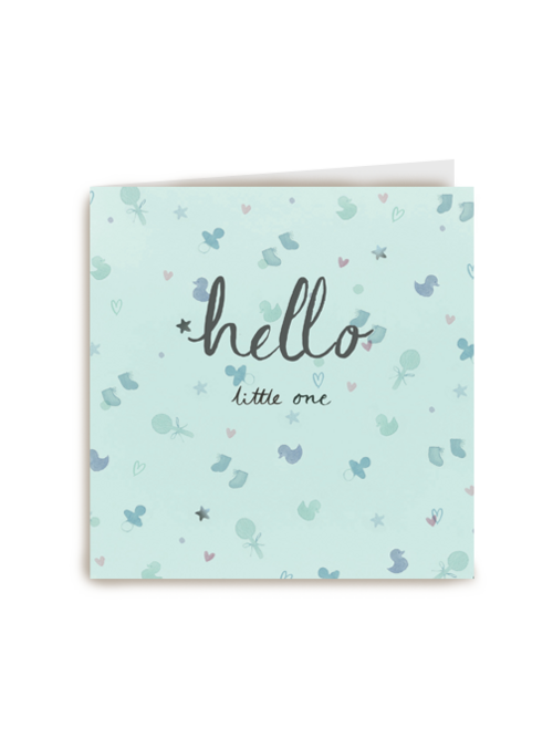 Kaart Hallmark | Geboorte Felicitatie | Vers Van De Pers Baby Zoon Hello Little Me
