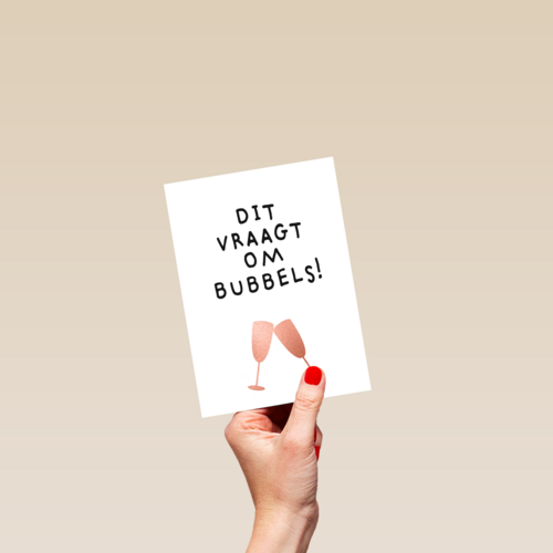 Felicitatie kaart man vrouw dit vraagt om bubbels