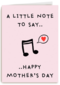 moederdag kaart hip a little note to say happy moeders day