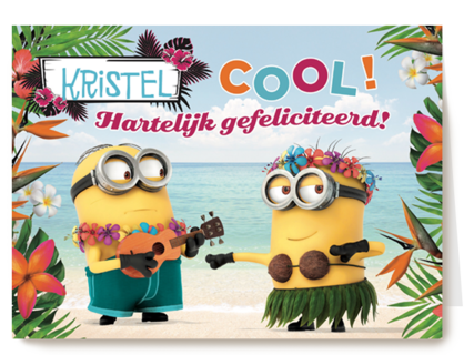 minions cool hartelijk gefeliciteerd