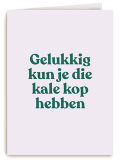 verjaardag kaart andc grappig gelukkig kun je die kale kop hebben